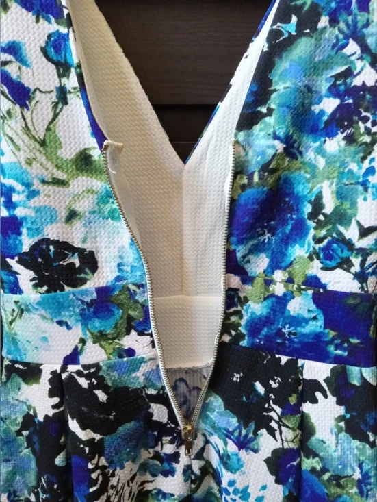 Bold Floral Fit & Flare Dress - Picture 4 of 4